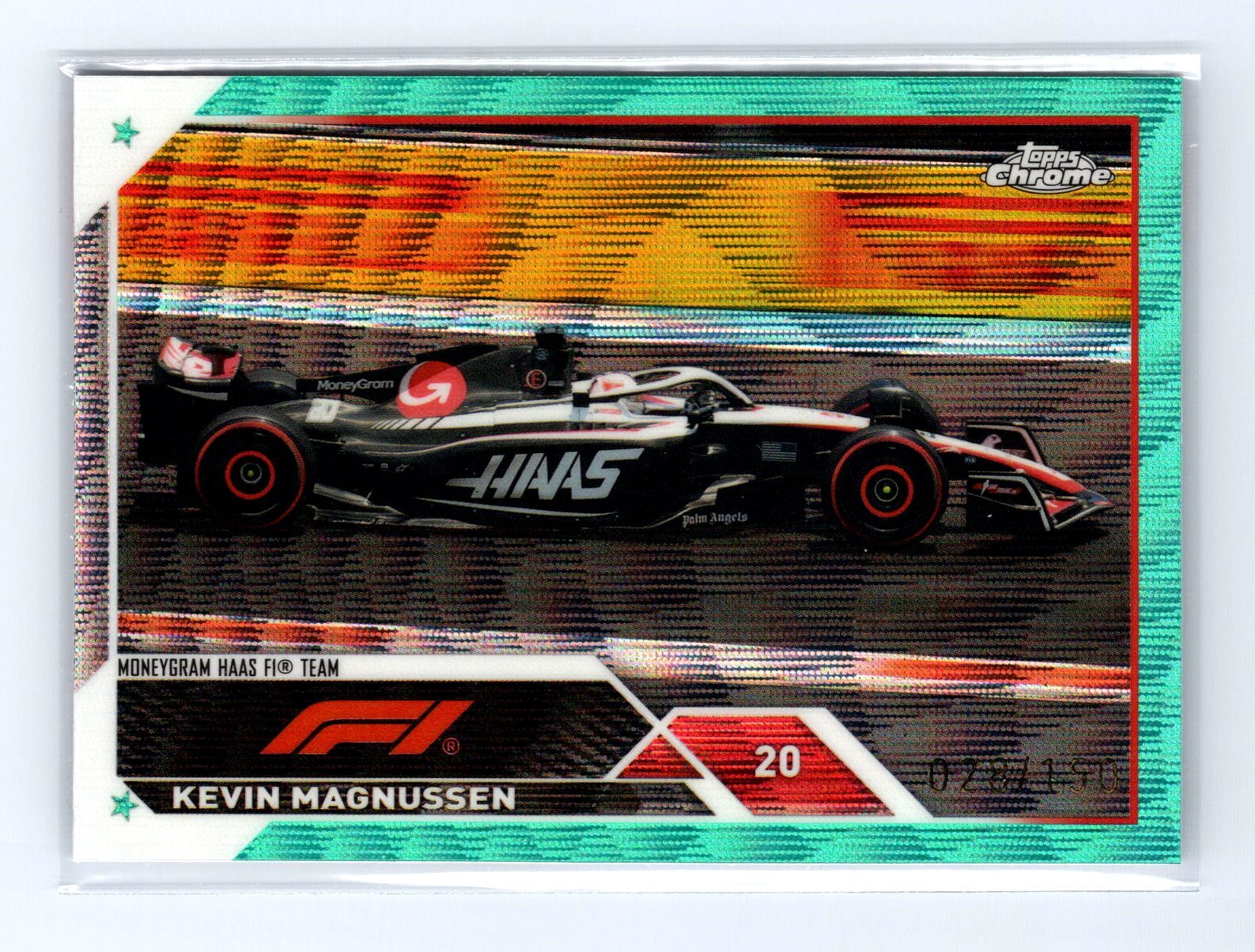 2023 Topps Chrome Formula 1 Kevin Magnussen #51 Aqua Wave Refractor ...