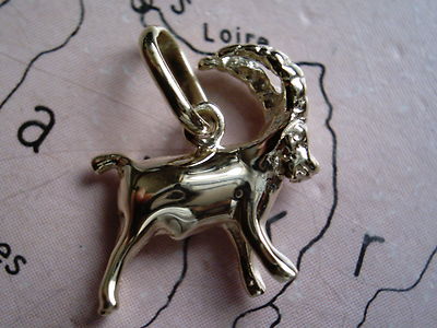 Steinbock Sternzeichen groß Gold 333, Kettenanhänger Steinbock Figur Gold 333