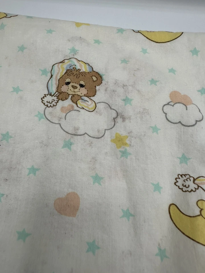 Oso de peluche Morgan Inc sábana ajustable para cuna ropa de cama para bebé 1985 Foto 4 de 4