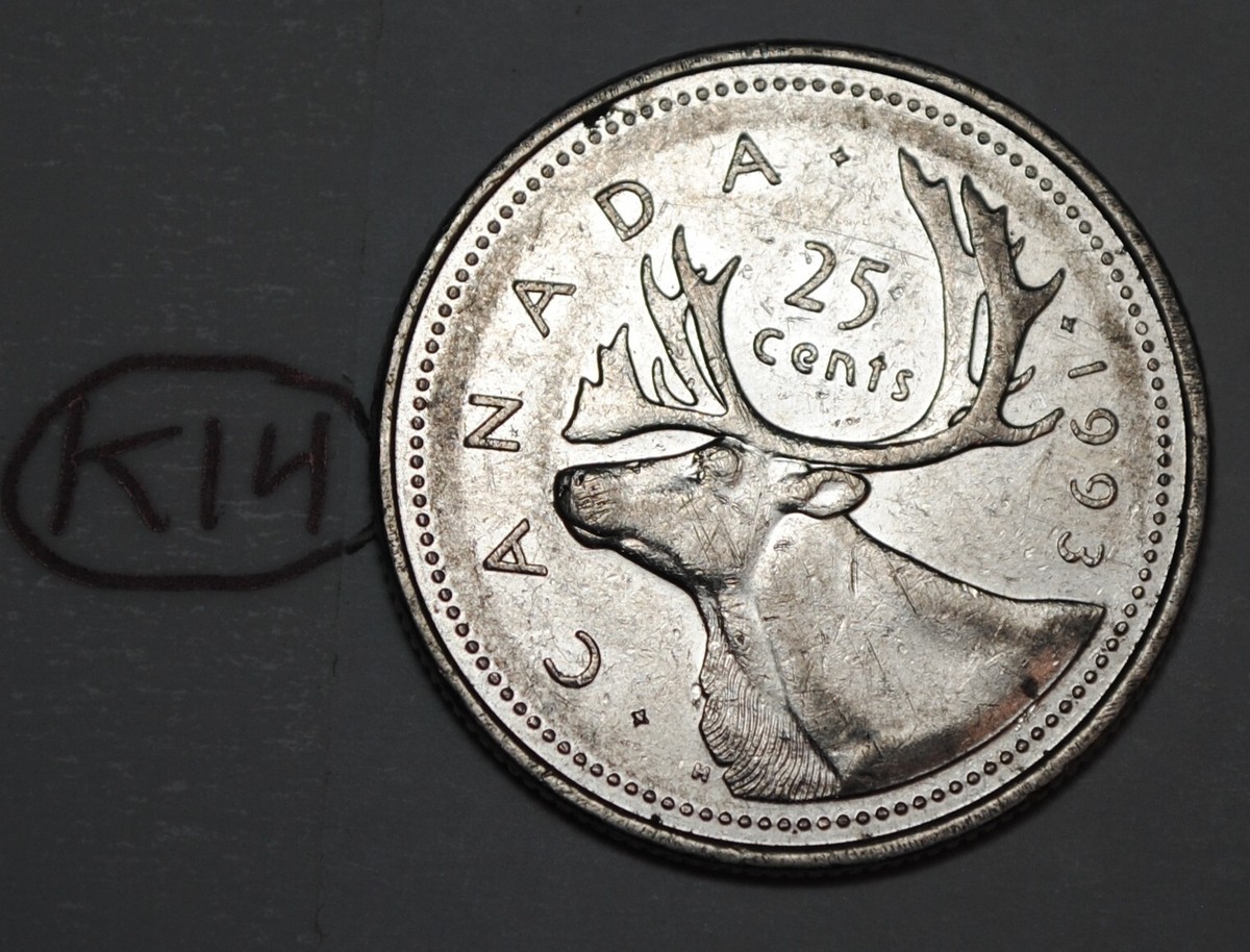 ねこページqm Canada 1993 25 cents Circulated Quarter Lot# K14 | eBay