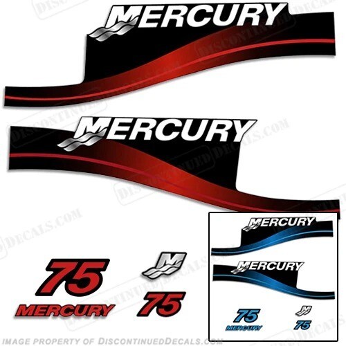 Mercury 75hp Two Stroke Decal Kit (Red) - Picture 1 of 1