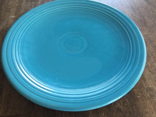 Plato de almuerzo Fiasta Pottery genuino 12” azul aguamarina. - Imagen 2 de 11
