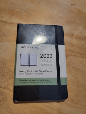 Moleskine Black 12 Month 2023 Weekly Planner, Hard Cover, Pocket (3.5'' x 5.5'')