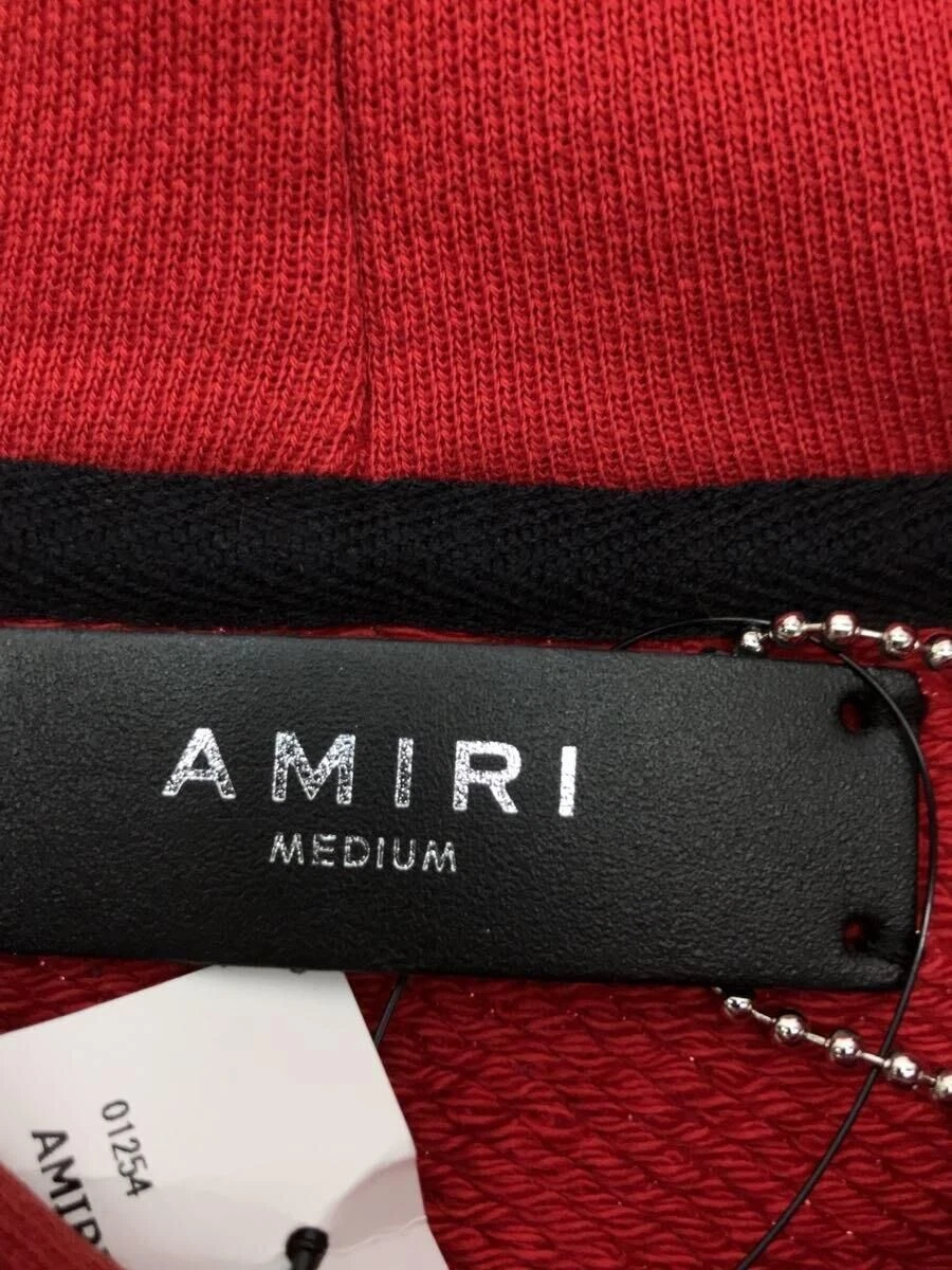 AMIRI FELPA CON CAPPUCCIO M COTONE ROSSO Usata