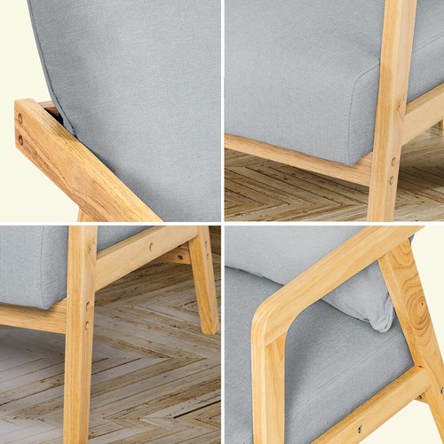 Furb Armchair Lounge Chair Accent Chairs Armchairs Fabric Single / Double Sofa - Picture 8 of 77