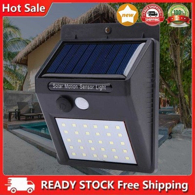 LED Solar Power Motion Sensor Wall Light Outdoor Waterproof Garden Lamps