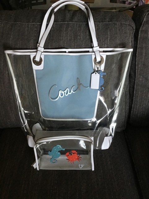 clear coach purse