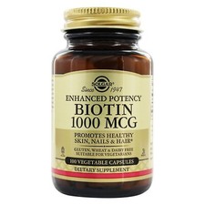 Solgar Biotin Vegetable Capsules, 1000 mcg, 100 Count