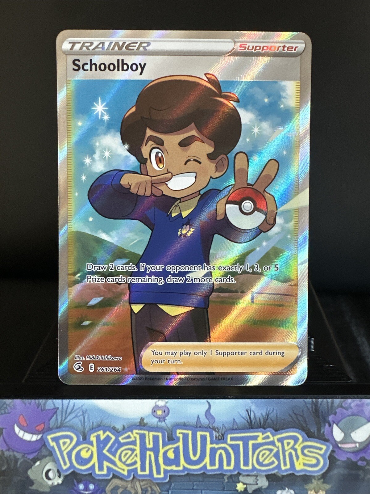 Pokemon Card Schoolboy 261/264 Fusion Strike Full Art Near Mint
