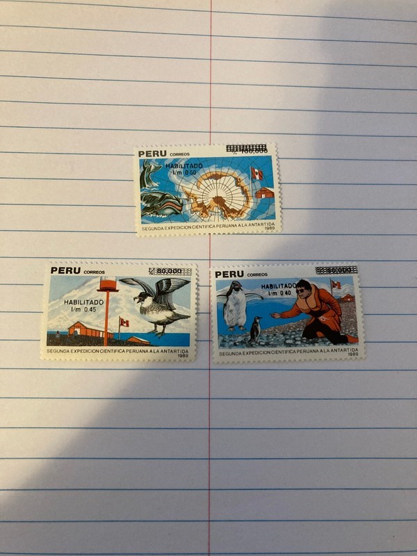 Expedition to Antarctica, complete set, Surcharged, Perú 1991, accept offers