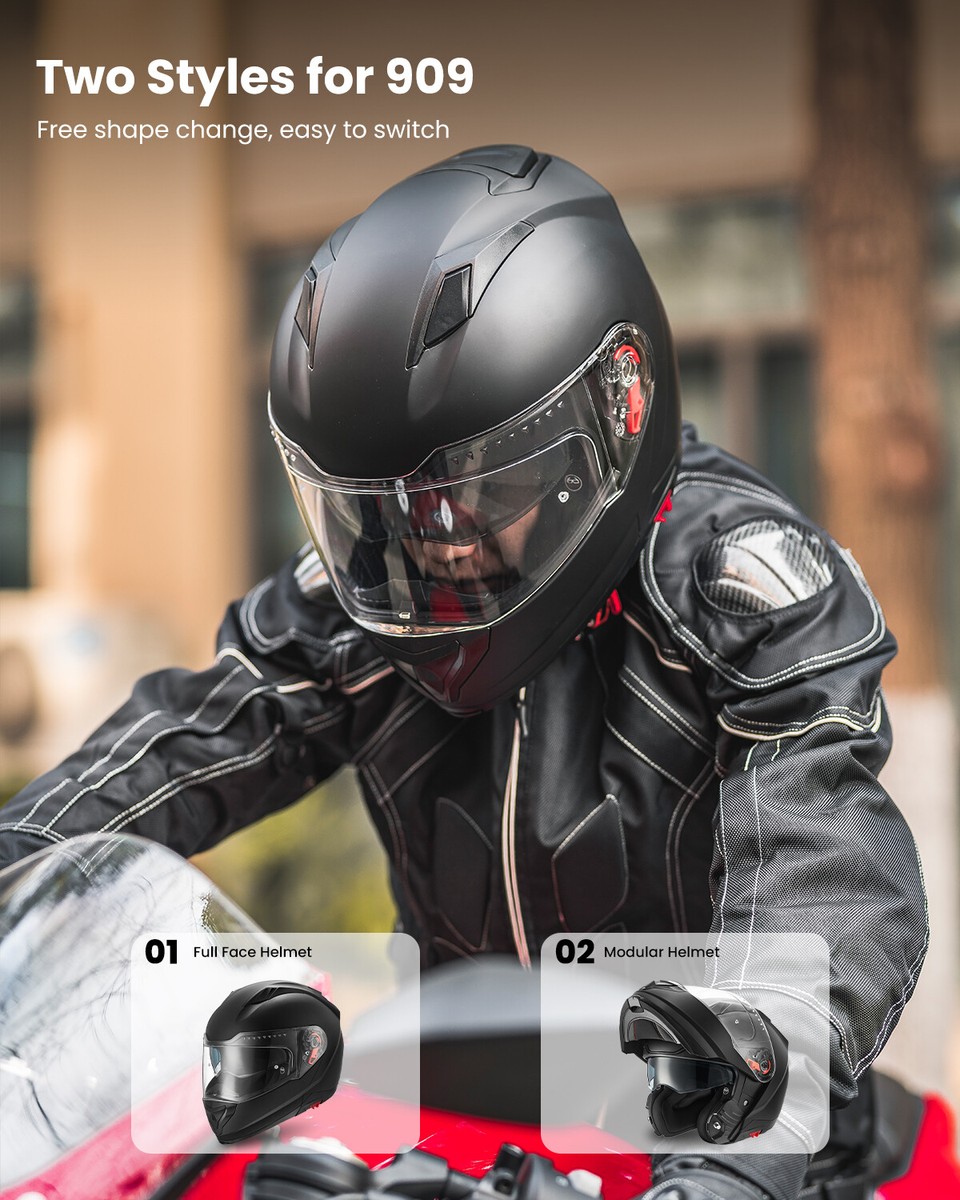 Carbon Fiber ILM Refurbished Full Face Modular Motorcycle Helmet | Flip-Up DOT Approved | Dual Visor & Vented Full Face Motorcycle Helmet Carbon Fiber ILM Refurbished Full Face Modular Motorcycle Helmet | Flip-Up DOT Approved | Dual Visor & Vented Full Face Motorcycle Helmet