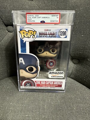 FUNKO POP MARVEL CIVIL WAR CAPTAIN AMERICA 1200 PSA