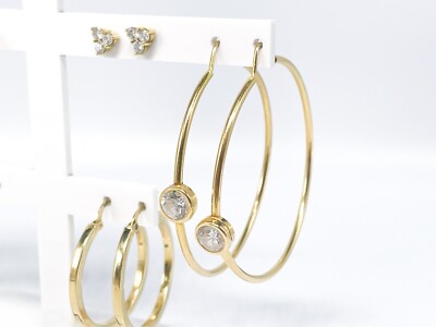 Gold Creolen Goldschmuck Damen Ohrringe Ø 50mm 18 Karat 750K