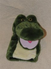 Aurora Plush Alligator Crocodile Hand Puppet Toy 9" Stuffed Excellent Gator