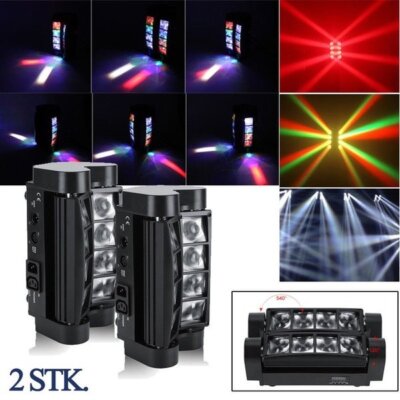 2x 80W Spider LED RGBW Moving Head Bühnenlicht Disco DMX512 Beam Bar Spot Licht