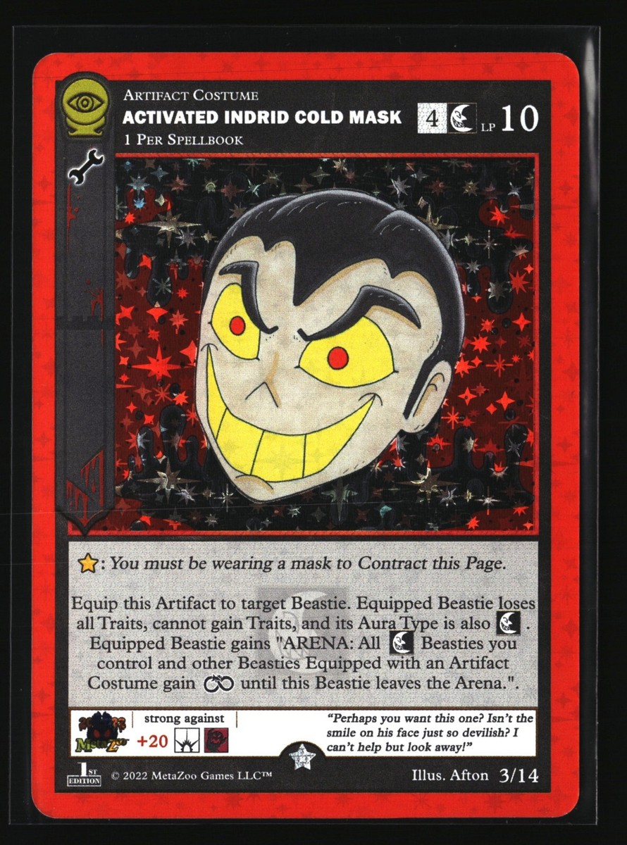 MetaZoo ACTIVATED INDRID COLD MASK 3/14 Full Holo (Trick No