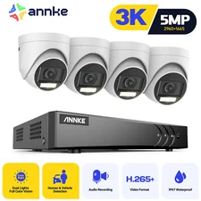 ANNKE 8CH DVR 5MP Audio Security Camera System H.265+ AI Detection Color Night