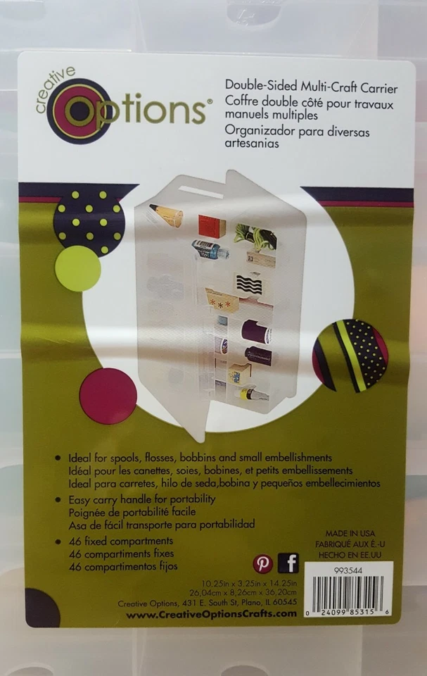 Double Sided Storage 48 Hot Wheels Sewing Thread Spool Organizer Holder Box Case - Image 2 of 4