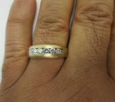 14K Gold Diamond Wedding Band Diamond 1/2 Carat   5.20 Grams  Value 3,950