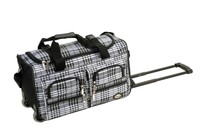 Rockland Luggage 22 Inch Rolling Duffle Bag Black Cross Plaid One Size Rockland Luggage 22 Inch Rolling Duffle Bag Black Cross Plaid One Size
