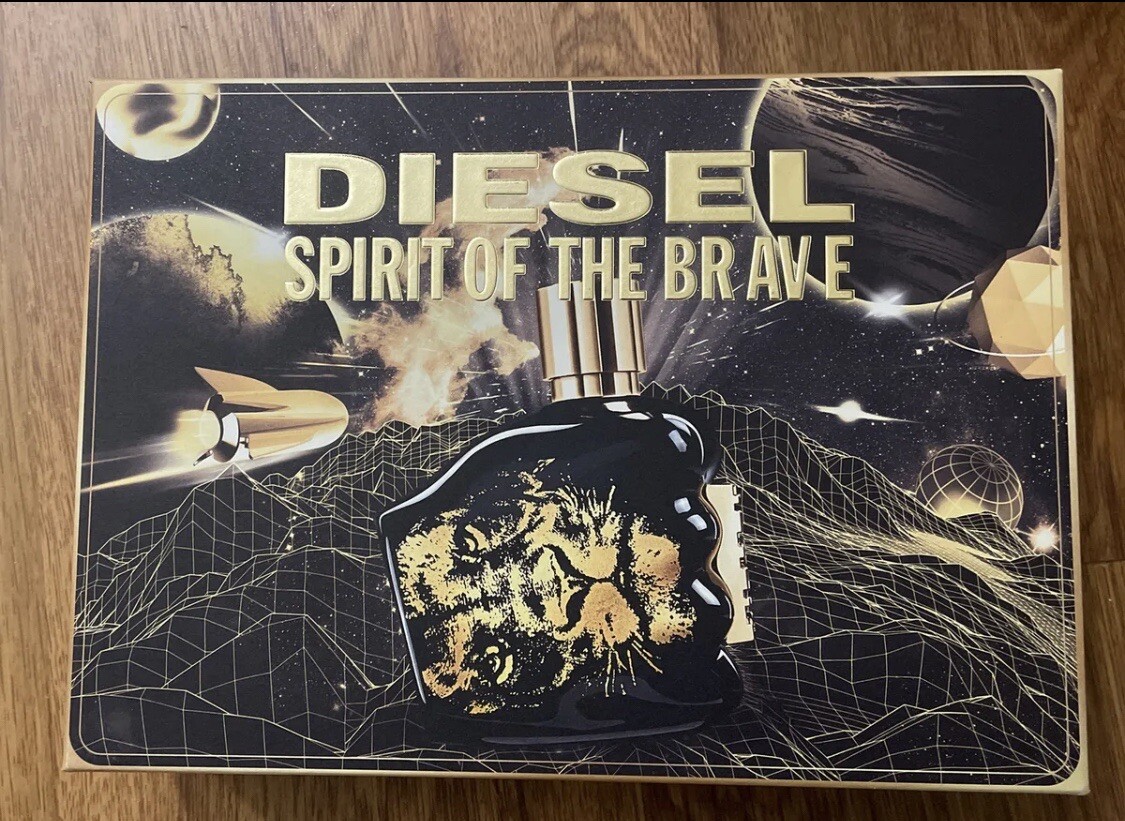 DIESEL SPIRIT OF THE BRAVE GIFT SET 50ML EAU DE TOILETTE EDT 100ML SHOWER  GEL