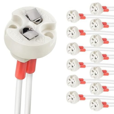  G4, GU5.3 Bi-Pin Ceramic Base Socket, MR16, MR11 Halogen 12 Count (Pack of 1)