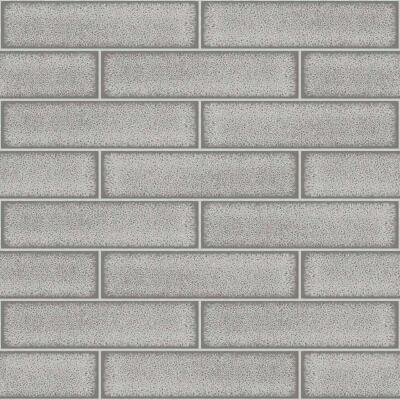 Holden Decor Seladon Glanz Fliese Grau Tapete Fliesenoptik Struktur Vinyl
