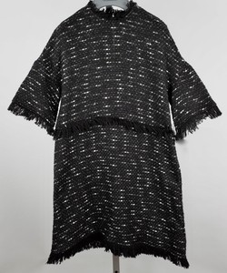 black tweed dress zara