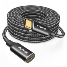 USB C Extension Cable, 3.2 Male to Female, 5Gbps Data 4K Video 10ft 1 Black