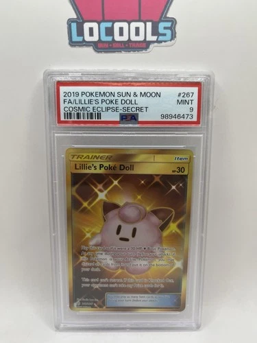 2019 Pokemon Lillie's Poke Doll 267/236 Sm-Cosmic Eclipse Holo Secret PSA 9