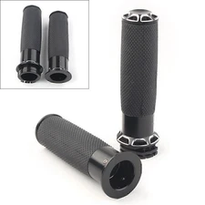 25mm Handle Bar Hand Grips  Fit Harley Touring Sportster XL883 XL1200 Black