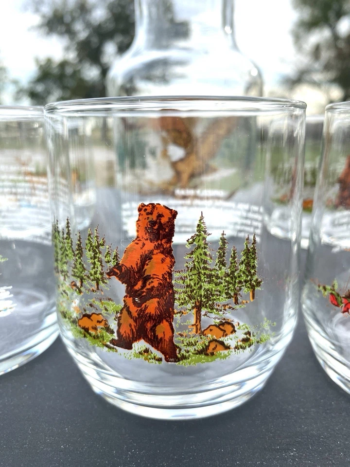 VINTAGE LIBBEY SUNOCO AMERICAN WILDLIFE 90’s ROCK BARWARE ~ Set of  4 ~ - Image 2 of 4