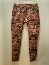 Camouflage Jogger Pants Women Size M Cotton non stretchy Draw string Slim Fit