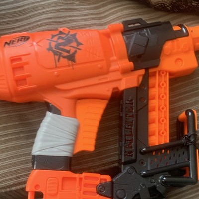 NERF Zombie Strike Nailbiter Dart Gun Orange Black Toy Blaster