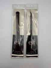 e.l.f Cosmetics Eyeshadow "C" Brush #84008 + Angled Eyeliner Brush #84013 Set