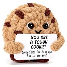 Handmade Crochet Positive Cookie Doll Gifts - Inspirational Gift A Tough Cookie