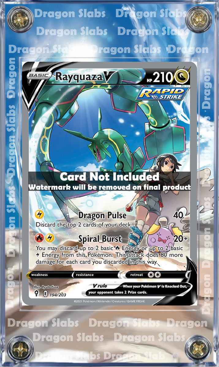 Pokemon Rayquaza V Alt Art 194 Evolving Skies Custom Case Extended
