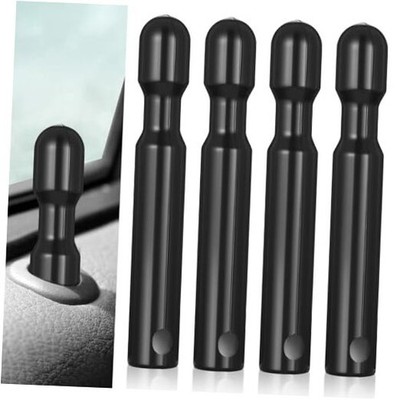 4 Pcs Car Door Lock Knobs Auto Inner Door Lock Pull Pin Cap Black Doors Knob 