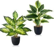 2 pieces artificial plants like real artificial houseplants decorative plant in pot