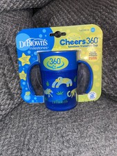 Dr. Brown's Cheers 360 Spoutless Training Cup 7 oz Blue/ Animals