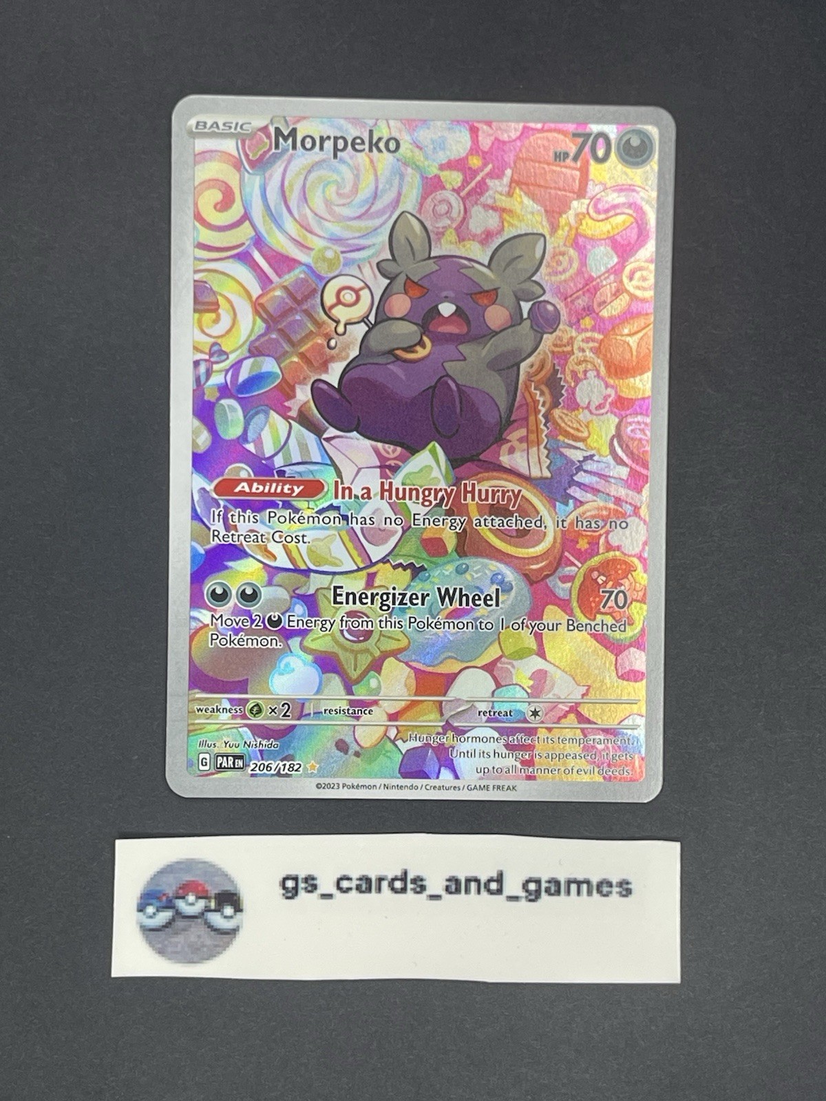 Morpeko 206/182 Illustration Rare - Sv04: Paradox Rift - Pokemon TCG