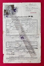 altes Landsturmlegitimationsblatt P/R mit Foto 1917 Dresden    ( F25377