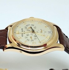 Mens 18k Rose PATEK PHILIPPE Annual Calendar 37 mm Watch Ref 5035R-001* EXLNT 9