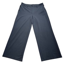 Eileen Fisher Stretch Jersey Trouser Pants Size Large Neutral Blue Office Travel