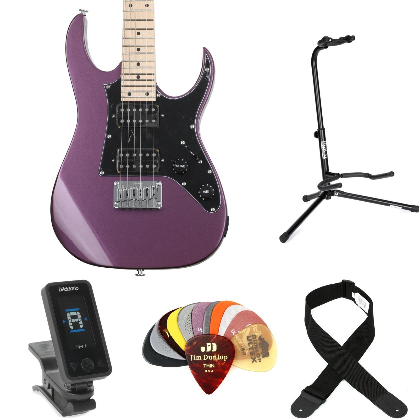 Набор для электрогитары Ibanez miKro GRGM21M Essentials Bundle - Фиолетовый металлик 41190₽