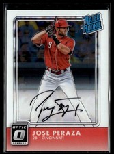 2016 Donruss Optic Rated Rookies Signatures Jose Peraza RC Auto Cincinnati Reds