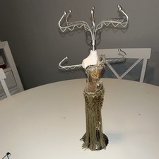 Dress Form Metal Hanging Jewelry Stand, 12 Ho...