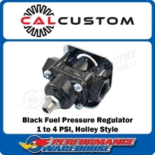 Cal Custom Holley Style 1 to 4 PSI Adjustable Fuel Pressure Regulator Black