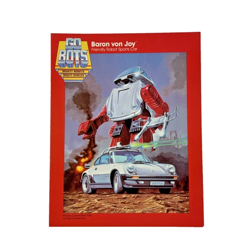 Gobots Baron Von Joy Friendly Robot Sports Car School Pocket Folder - 1985