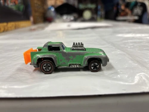 Vintage Redline Hot wheels 1970 Short Order Truck Bed Opens Mattel Toy Green